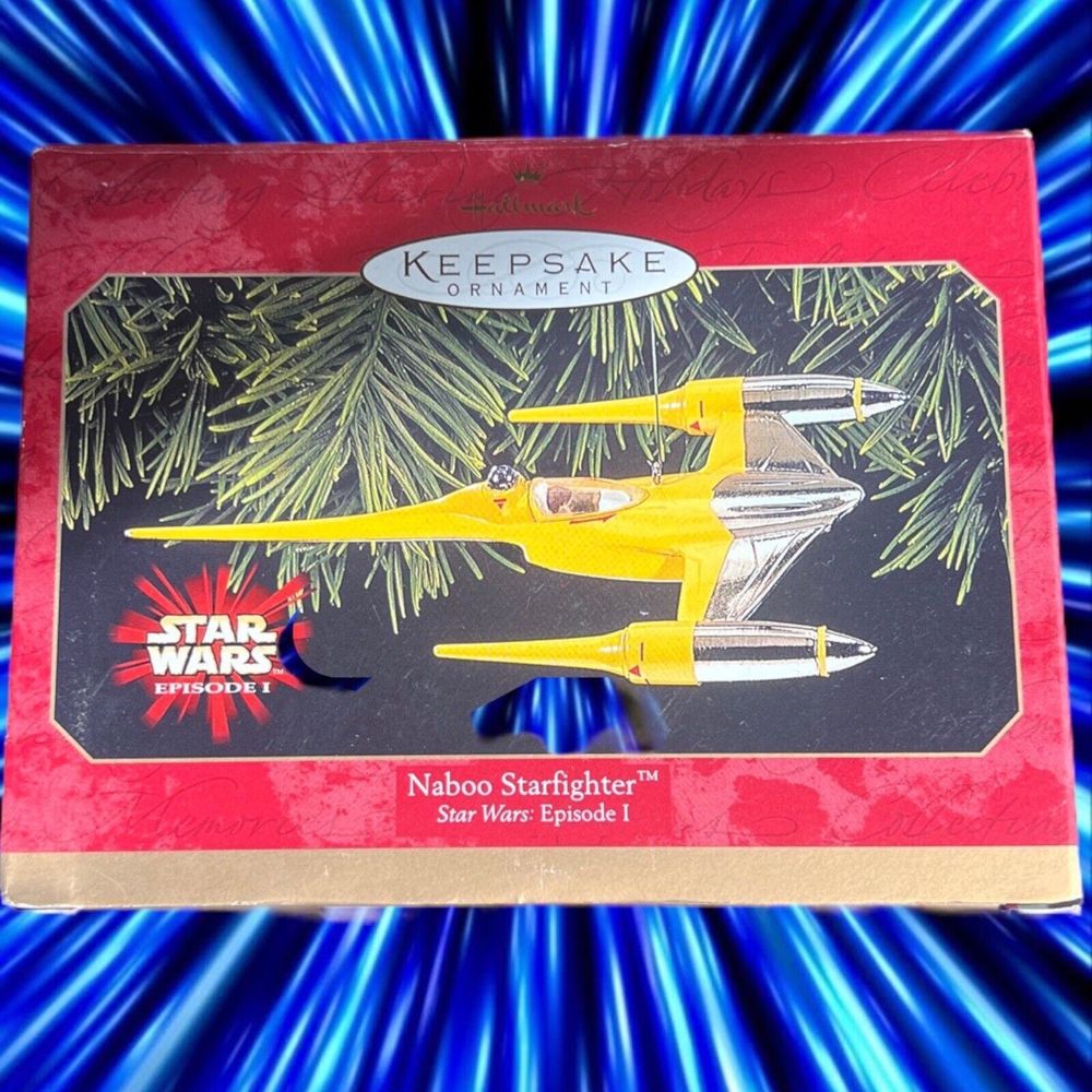 Star Wars Episode I 1 1999 Naboo Starfighter Hallmark Keepsake Ornament Rare OOP